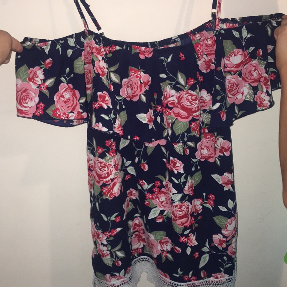 Off the shoulder floral top